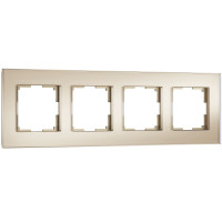 Werkel W0043111/ Рамка на 4 поста Senso (шампань, стекло soft-touch), a064579