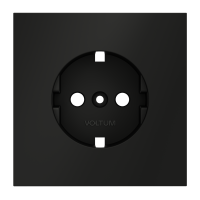 Накладка для розетки с заземлением, S70 (черный матовый), VLS000608 Накладка для розетки с заземлением, S70 (черный матовый), VLS000608