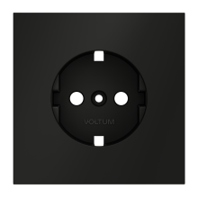 Накладка для розетки с заземлением, S70 (черный матовый), VLS000608