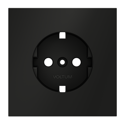 Накладка для розетки с заземлением, S70 (черный матовый), VLS000608