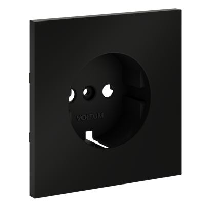 Накладка для розетки с заземлением, S70 (черный матовый), VLS000608