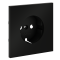 Накладка для розетки с заземлением, S70 (черный матовый), VLS000608
