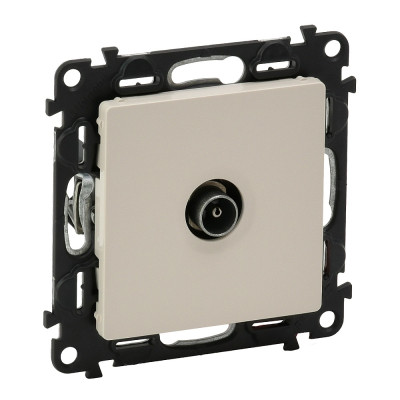 Legrand Valena LIFE.Розетка ТВ оконечная 10дБ 0-862 МГц.С лицевой панелью.Слоновая кость, 753560