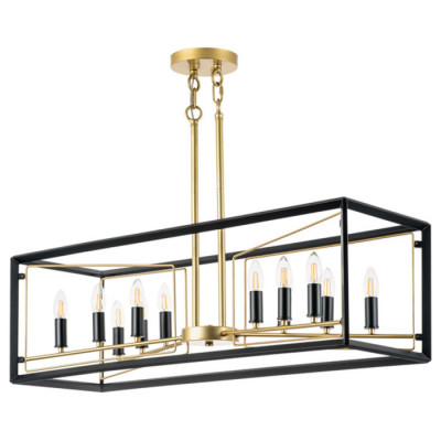 Lightstar 713427 (MD21044-12L) Люстра REGOLO 12х40W E14 ЧЕРНЫЙ МАТОВЫЙ/ЗОЛОТО (в комплекте)