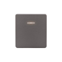 Выключатель ROUND 1 кл проходной (переключатель) с подсветкой 10А с/у титан KRANZ, KR-78-0716-2 Выключатель ROUND 1 кл проходной (переключатель) с подсветкой 10А с/у титан KRANZ, KR-78-0716-2