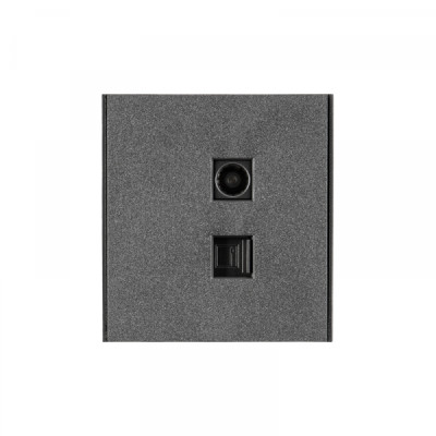 Розетка STRONG компьютерная RJ45 кат6 + TV с/у графит KRANZ, KR-78-0722-6