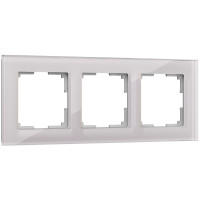 Werkel W0031117/ Рамка на 3 поста Favorit (дымчатый,стекло), a050896