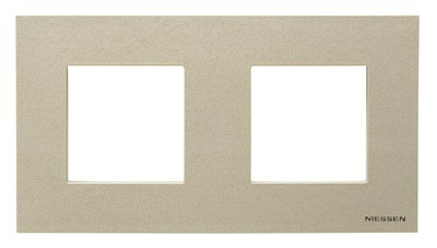 N2272 CV - Рамка 2-постовая, серия Zenit, цвет шампань - 2CLA227200N1901