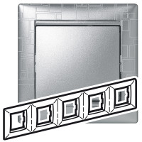 Legrand Рамка 5 постов - Legrand Valena - алюминий модерн, 770345