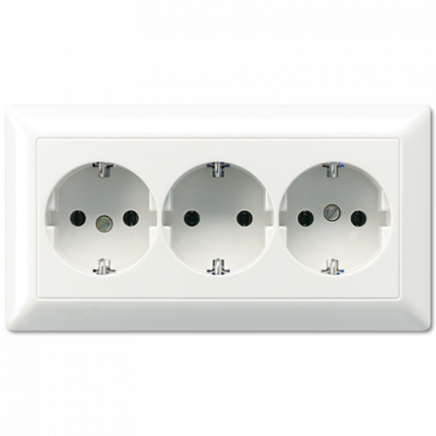 SCHUKO®-розетка для кабельных каналов 16 A / 250 B ~, AS523BFWW