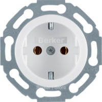 474520 - Штепсельная розетка SCHUKO цвет: полярная белизна, с блеском серия 1930/Glasserie/Palazz, Berker