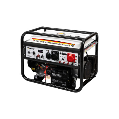 Генератор бензиновый KR9000EA-3, 9кВт, 230В/380В, 25л, коннектор автоматики, электростартер KRANZ, KR-16-1140