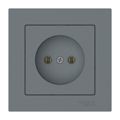ATN000740S - ATLASDESIGN РОЗЕТКА без заземления без шторок, 16А, в сборе, быстрозажим. клем., ГРИФЕЛЬ, Systeme Electric