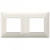 Vimar Накладка для 4 модулей (2+2) расстояние между центрами 71мм белый гранит, 14643.06