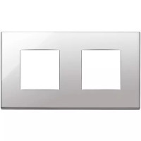 Vimar Накладка на Eikon Exe на 4 модуля (2+2) расстояние между центрами 71мм, никель, 22643.81 Vimar Накладка на Eikon Exe на 4 модуля (2+2) расстояние между центрами 71мм, никель, 22643.81