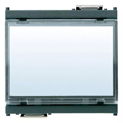 Vimar Кнопка 1P NO 10A 12-24V с табличкой 2 модуля, серая, 16190