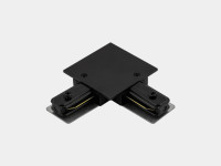 L коннектор для однофазных встраиваемых трековыx систем, Черный,KXZ-RC-BL-L