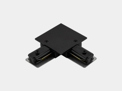 L коннектор для однофазных встраиваемых трековыx систем, Черный,KXZ-RC-BL-L