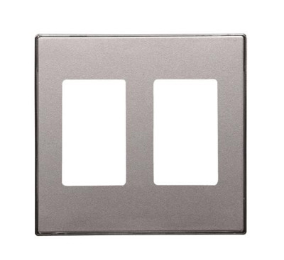 8555.1 PL - Накладка для механизма разъёма VDI, 2-поста, серия SKY, цвет серебряный - 2CLA855510A1301