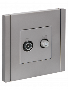 FORTE&PIANO Роз. двойная TV+SAT FP538 ст. IEK, FP-AF20-O-K46