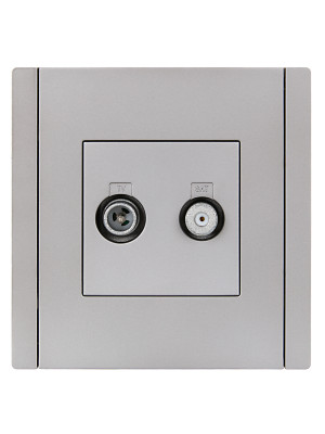 FORTE&PIANO Роз. двойная TV+SAT FP538 ст. IEK, FP-AF20-O-K46