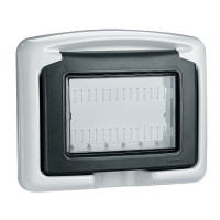 Legrand Адаптер - Программа Plexo - IP 55 - IK 07 - для трехмодульных механизмов Mosaic - с мембраной - белый, 680633