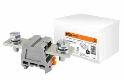 Клемма болтовая силовая КБС-095 кв.мм. серая 230А TDM Electric, SQ0833-0107