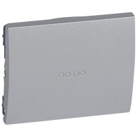 Legrand Лицевая панель - Galea Life - простая - с индикацией - Aluminium, 771334