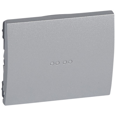 Legrand Лицевая панель - Galea Life - простая - с индикацией - Aluminium, 771334