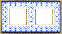 FD01472AZOB Fede Belle Epoque Porcelain Рамка 2-ая Blue Lys-Bright Gold