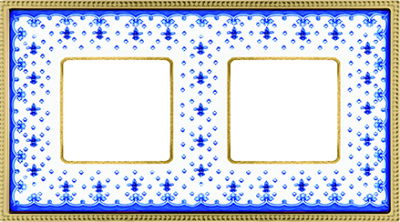 FD01472AZOB Fede Belle Epoque Porcelain Рамка 2-ая Blue Lys-Bright Gold