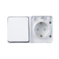 ATN540170 - ATLASDESIGN PROFI IP54 О/У БЛОК: РОЗЕТКА с заземл. со шт., 16А, ВЫКЛЮЧАТЕЛЬ 1-клав., 10АХ, БЕЛЫЙ, Systeme Electric ATN540170 - ATLASDESIGN PROFI IP54 О/У БЛОК: РОЗЕТКА с заземл. со шт., 16А, ВЫКЛЮЧАТЕЛЬ 1-клав., 10АХ, БЕЛЫЙ, Systeme Electric