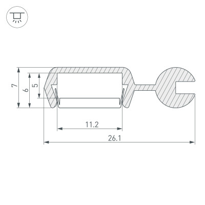 Профиль POLI-2000 ANOD (Arlight, Алюминий), 021738