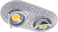 FD1103SCB Fede EMPORIO Светильник круглый с двумя поворотными спотами, Bright Chrome