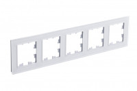 ATN320105 - ATLASDESIGN NATURE 5-постовая РАМКА, ОРГАНИЧЕСКОЕ СТЕКЛО БЕЛЫЙ, Systeme Electric