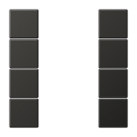 Комплект накладок 4 группы для кнопочных модулей F50; металл; антрацит; Aluminium, AL2504TSAAN