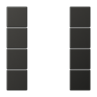 Комплект накладок 4 группы для кнопочных модулей F50; металл; антрацит; Aluminium, AL2504TSAAN