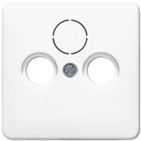 Крышка для SAT-TV-FM-розеток, фиксация винтом; термопласт; белый; CD500, CD561SATWW