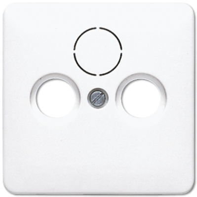 Крышка для SAT-TV-FM-розеток, фиксация винтом; термопласт; белый; CD500, CD561SATWW