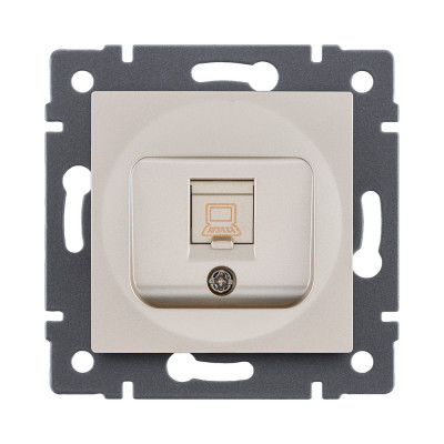 Розетка Ethernet RJ45 Cat.5, золотой Kollinger REA-018GD для Aspekt, Eleganz, Reflex