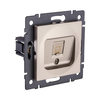 Розетка Ethernet RJ45 Cat.5, золотой Kollinger REA-018GD для Aspekt, Eleganz, Reflex