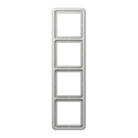 Рамка для вертикальной и горизонтальной установки, 4 поста; дюропласт; светло-серый; CD500, CD584LG