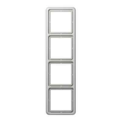 Рамка для вертикальной и горизонтальной установки, 4 поста; дюропласт; светло-серый; CD500, CD584LG