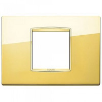 Vimar Накладка классика для 2 модуля центрально золото глянцевое, 20652.G24