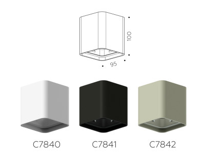 Корпус накладной для насадок с размером 70*70мм 1*GU5.3, AMBRELLA LIGHT, C7841