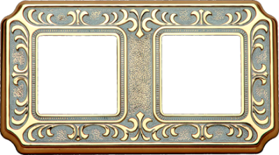 FD01352OP Fede Siena Рамка 2-ная, Gold White Patina
