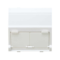 Simon S27 Адаптер на 2хRJ45(12) 75528-, 75540-, 75541-, 75544-39, 75542-30, наклон., широкий, бел., 27086-35