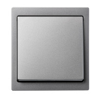 Выключатель 1-клавишный, цвет - нержавеющая сталь, серия D-Life