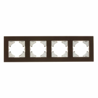 С1140-033 GUSI UGRA РАМКА 4-местная, стекло, цвет коричневый., С1140-033