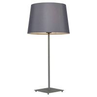 LUSSOLE MILTON Настольная лампа, цвет основания - серый, плафон - ткань (цвет - серый), 1x60W E27, LSP-0520
